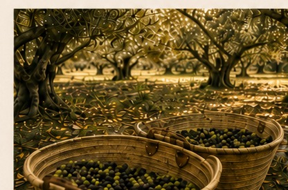 Olive harvest baskets